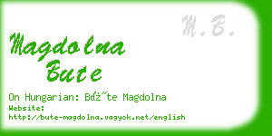 magdolna bute business card